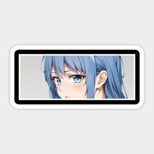 Pair Of Sad Anime Eyes Sticker